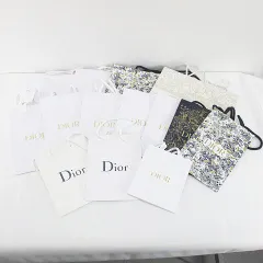 ディオール Dior 14枚セット 紙袋 ショッパー ショップ袋 純正 付属品 ロゴ デザイン違い サイズ違い 白系 ホワイト