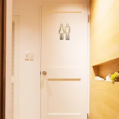 【在庫限り】トイレ 男女マーク ゴールド プレート 雑貨 おしゃれ トイレサイン
