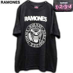 RAMONES 1-2-3-4 オフィシャルTシャツ コピーライト入り XLサイズ シールロゴ ラモーンズ ロックT バンドT パンク