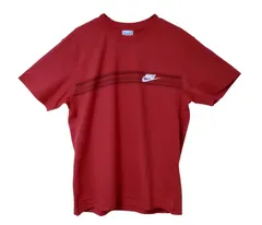 訳あり ナイキ 半袖Ｔシャツ 綿100％ ボーダー レッド Ｌ・ＸＬサイズ nike