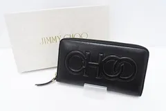 □□JIMMY CHOO ジミーチュウ BETTINA　ラウンドファスナー　長財布 ブラックのサムネイル