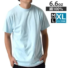 半袖Tシャツ 《305ライトブルー》新品 未使用 メンズ ヘビーウェイト 無地 6.6オンス 6.6oz 度詰め天竺 225g ヘヴィウェイト クルーネック 丸首 厚生地 しっかり 綿 プレミアムコットン【D5P】【メール便2】 ファッション