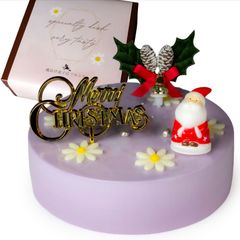魔法洋菓子店ソルシエ クリスマスケーキ 2023 センイルケーキ パステルパープル クリームケーキ 13.5cm 2～4人分 約270g 【クリスマス飾り付】