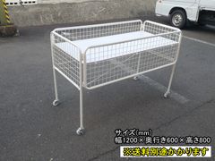 【中古】【一部地域送料無料】ユニットワゴン　キャスター付き　ホワイト　スチール　耐荷重60kg　F-NA-742-1022A