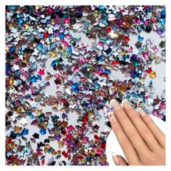 ラインストーン ミックス 2ｍｍー5ｍｍ 花 9000粒 リボン ハート 星 混形 プラ製 ネイルストーン ネイル レジン デコパーツ アクセサリー ハンドメイド 手芸 パーツ BD3977