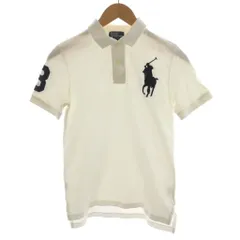 ポロ バイ ラルフローレン ビッグポニー ポロシャツ 半袖 ロゴ 刺繍 M 10～12 白