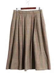 【お得なクーポン配布中!】 80s オービス ローデン ウール フレア スカート レディース XL / ヴィンテージ ORVIS 千鳥 チェック マキシ丈 ロングスカート 大きいサイズ