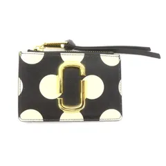 マークジェイコブス MARC JACOBS ドット柄 カードケース コインケース レザー 黒 ブラック 白 ホワイト /YQ ■OSのサムネイル