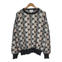 90年代 ペルー製 Hallet ハンドメイド アルパカ ニット セーター マルチカラー (メンズ L) 中古 古着 R6951
