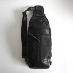 【美品】PORTER 【ヒート スリングショルダー】 ポーター ブラック ボディバッグ HEAT BAG 25100017