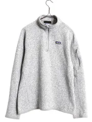 【お得なクーポン配布中!】 パタゴニア ベターセーター ハーフジップ レディース L  灰 古着 Patagonia アウトドア フリース ジャケット プルオーバー ブルゾン グレー