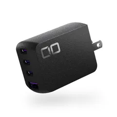CIO NovaPort QUADⅡ 65W 急速充電器 PD 4ポート [世界最小級] USB-C×3 + USB-A×1 ACアダプター コンセント 軽量 iPhone 15 / 16 Android Galaxy Macbook iPad向 [ブラック]