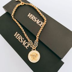 【新品未使用】VERSACE クリスタル ラ メドゥーサ グレカ ネックレス メンズ レディース