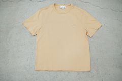 美品 LACOSTE ラコステ ヘビーウェイト コットン シングル ジャージ ミニワッペン Tシャツ TH0546 サイズUS S ベージュ 723Ｐ★4