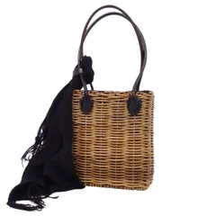 美品 エゴバス ebagos バッグ ハンドバッグ トートバッグ かごバッグ ラ
