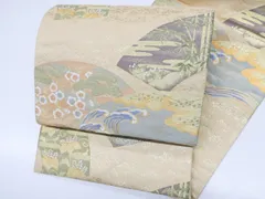 【極美品】西陣帯地創作家 伝統工芸士「上村良一氏作」名物裂紹肥織 鱗型文様 極美品】西陣帯地創作家 伝統工芸士「上村良一氏作」名物裂紹肥