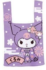 ジャガード織ミニトートバッグ　クロミ　紫　サンリオ　和柄　SANRIO