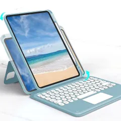 【数量限定】Pro Air3 10.5インチ キーボード / ケース 縦置き 10.2インチ タッチパッド搭載 丸型キー 第7世代 背面カバー 取り外し可能 Apple 第8世代 Pencil 収納 第9世代 アイパッド 分離式 iPad キーボード付き マグ
