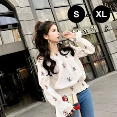 トップス レディース 長袖 オフショルダー オフショル チュニック シャツ カットソー 刺繍 花柄 フラワー 夏 新作 ネコポス送料無料#cupload16362