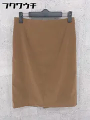 ◇ N. Natural Beauty Basic バックジップ 膝丈 タイト スカート サイズＭ ブラウン レディース 【中古】 【1101220005529】
