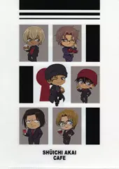 【中古】クリアファイル 集合 A4クリアファイル(赤・黒) 「名探偵コナン 赤井秀一カフェ 緋色編」