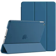 【特売】JEDirect iPad 9.7インチ (2018/2017，第6/5世代用) ケース PUレザー 三つ折スタンド オートスリープ機能 (ティールブルー)