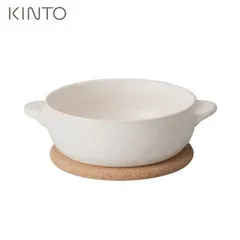 KINTO ほっくり 丸グラタン 白 コルクマット付き 23077 キントーのサムネイル