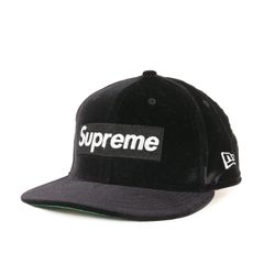 【新品】Supreme シュプリーム キャップ ブラック 黒 サイズ:7 1/2(59.6cm) | 22AW NEW ERA ベロアボックスロゴ ベースボールキャップ (Velour Box Logo) | ブランド 帽子【メンズ】のサムネイル