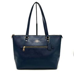 ✨極美品✨COACH コーチ 美品 PVCレザー トートバッグネイビーA4収納可