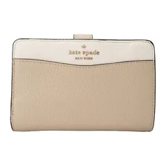 新品 ケイトスペード kate spade 2つ折り財布 MEDIUM COMPACT BIFOLD WALLET ライトサンドマルチ