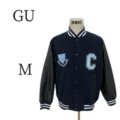 GU ジーユー ネイビー×黒 ジャンパー・ブルゾン M