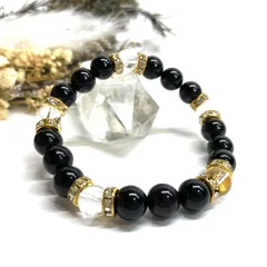 パワーストーン ブレスレット ムーンストーン&水晶&クラック水晶 天然石ブレスレット （ゴールド）8mm レディース 女性  数珠ブレス 開運 プレゼント ギフト  [n]
