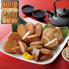 鹿児島 高浜蒲鉾 串木野さつま揚げ折り詰め 百重 特上揚×7 野菜天×4 上棒天×12 れんこん天×5 いわし棒天×12 【産直・メーカー直送品】