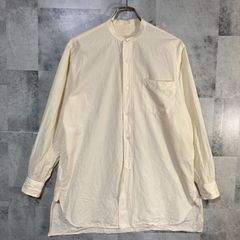 日本製 COMOLI コモリ 長袖 バンドカラー ロング シャツ ライトイエロー 1