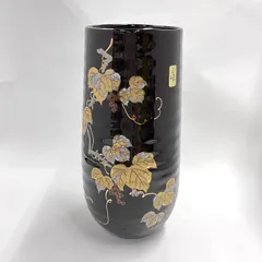 ＼ＳＡＬＥ50％ＯＦＦ／  美濃焼 花瓶 山ぶどう 円筒花瓶 花びん 金葡萄 8寸 花器 お盆 花入れ 高さ24cm 投入れ 仏具花瓶 陶器 アウトレットのサムネイル
