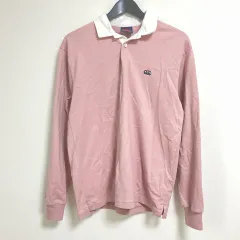 【213585】CANTERBURY カンタベリーオブニュージーランド  ラガーシャツ　ラグビー　ポロシャツ　長袖　M メンズ  ・ 薄ピンクのサムネイル