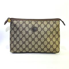 ✨美品✨GUCCI GG クラッチバッグ ブラウン セカンド レザー 金具 ロゴ