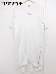 ◇ merlot メルロー 五分袖 膝下丈 Tシャツ ワンピース オフホワイト レディース  【中古】 【1111160007996】