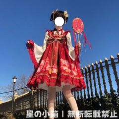 axes femme kawaii彼岸の白狐会柄彼岸花柄シアー着物風羽織（シロ