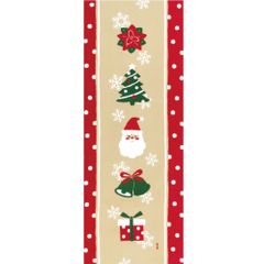 12月ウォールデコ【ほのぼのクリスマス】濱文様 手ぬぐい サンタクロース クリスマス壁飾り 新品未使用品 日本製