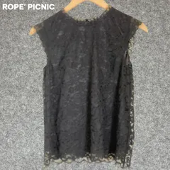 ROPE' PICNIC レース ノースリーブ トップス 黒 Mサイズ