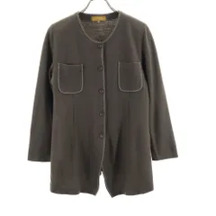 ランセル 長袖 ウール シャツ M ブラウン系 LANCEL レディース 古着 【240202】