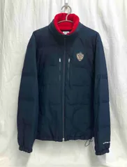 adidas golf アディダス ゴルフ ダウンジャケット 紺 ネイビー サイズ0 ロゴ ワッペン メンズ ウェア 