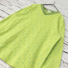 【パステルカラー】クレージュ courreges 総柄 Vネック ロンT カットソー