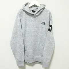 美品 THE NORTH FACE ノースフェイス スクエアロゴフーディー プルオーバー パーカー NT12141 M グレー メンズ 古着 中古 USED