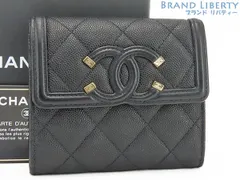 美品✨ シャネル 三つ折り財布 CCフィリグリー キャビアスキン 29番台