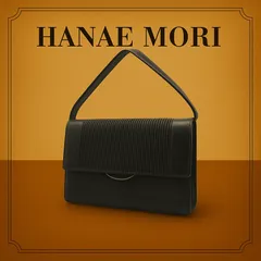 HANAE MORI ハナエモリ　ハンドバッグ　レザー　ブラック　I941