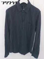 ◇ HARE ハレ ストライプ 長袖 シャツ サイズS ネイビー メンズ  【1110080008304】