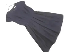 NATURAL BEAUTY BASIC ナチュラルビューティーベーシック タック Aライン ワンピース sizeS/紺 ■◆ レディース