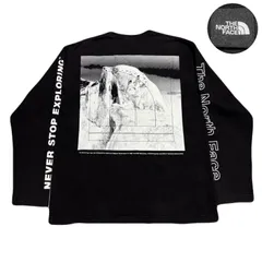 THENORTHFACE ザノースフェイス LongT-shirt ロングTシャツ ロンT HeavyOunce ヘビーオンス PrintedLogo プリントロゴ BackPrint バックプリント Cotton コットン Black ブラック 黒 XL